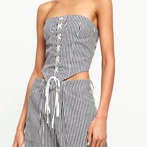 Lioness - EAST GATE CORSET
NAVY PINSTRIPE